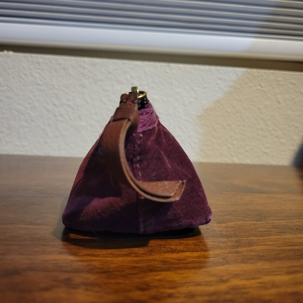 EUC Lucky Brand Velvet Purple Cosmetic Case or Pencil Case - Picture 6 of 10